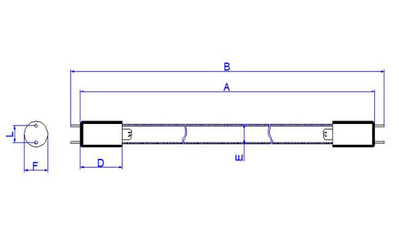 Luce UV-C di disinfezione dell'ozono di T5 20W della lampada 15mm del generatore UV-C del diametro 589mm