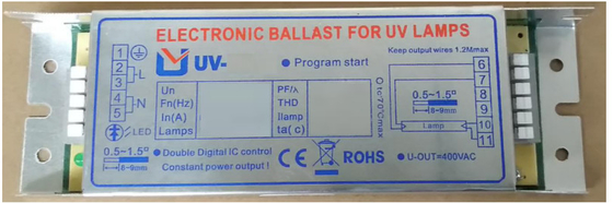 La H modella l'alimentatore elettronico germicida della lampada per le lampade UV 150W