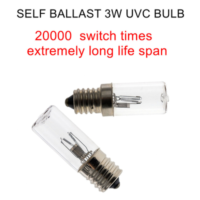luce UV leggera UV-C di disinfezione E14 dei batteri del Governo dell'ozono 4W