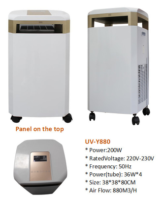 flusso d'aria UV dei virus 880m/H di uccisione del purificatore di disinfezione dell'aria di 200w 220V