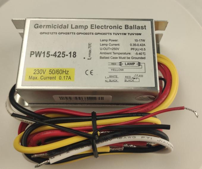 Alimentatore elettronico per gli alimentatori elettronici germicidi della lampada 15w del virus dei germi di scarico ad alta intensità leggero leggero UV-C di disinfezione